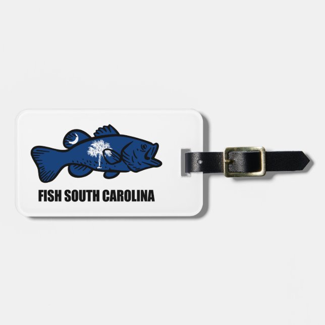 Fish South Carolina Luggage Tag (Front Horizontal)