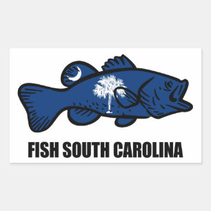 Fish South Carolina Rectangular Sticker