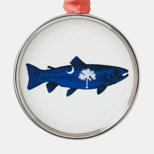 Fish South Carolina Trout Metal Ornament
