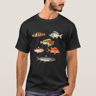 Fish Species Biology Types Of Freshwater Bait Fish T-Shirt
