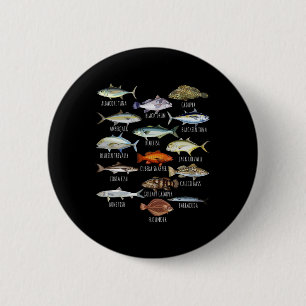 Fish Species Biology Types Of Saltwater Fish Fishi 6 Cm Round Badge