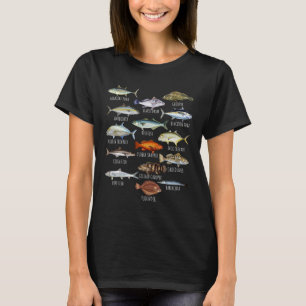 Fish Species Biology Types Of Saltwater Fish Fishi T-Shirt