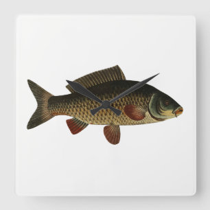 Fish Square Wall Clock