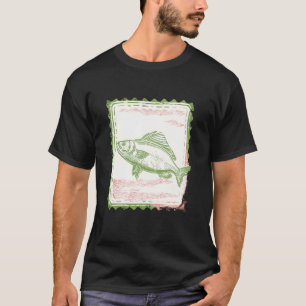 Fish Stamp Vintage Style for Anglers T-Shirt