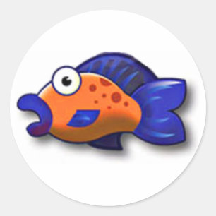 Fish Stick...er Classic Round Sticker