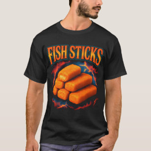 Fish Sticks Favourite Food Funny Weird 90s Fish St T-Shirt