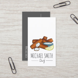 Fish Sticks Fishsticks Fish Fingers Tartar Sauce Business Card