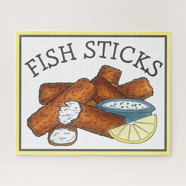 Fish Sticks Fishsticks Fish Fingers Tartar Sauce Jigsaw Puzzle (Horizontal)
