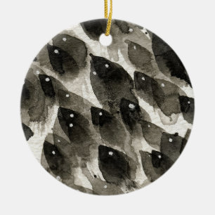 Fish Storm Ceramic Ornament