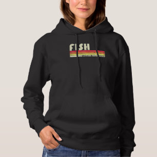 Fish Surname Retro Vintage 80s 90s Birthday Reunio Hoodie