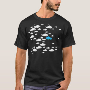 Fish swim against current in the sea swim against  T-Shirt
