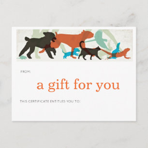 Fish Swim Birds Fly Dogs Walk Pet Sitter  Postcard