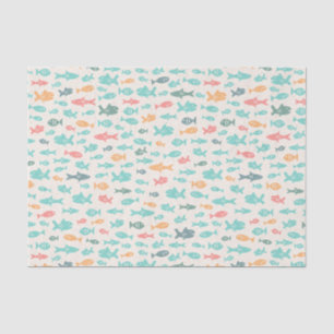 Fish Swimming Nautical Beach Sea Life Pattern Tissue Paper