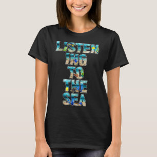 Fish Swimming Ocean Listening To The Sea T-Shirt