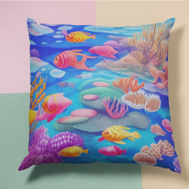 Fish Swimming Underwater   Cushion (Creator Uploaded)