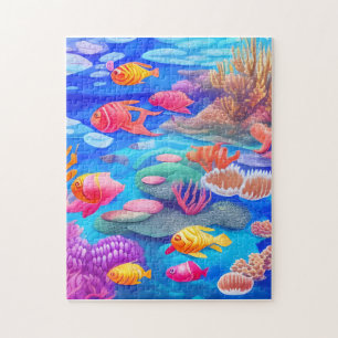 Fish Swimming Underwater Jigsaw Puzzle