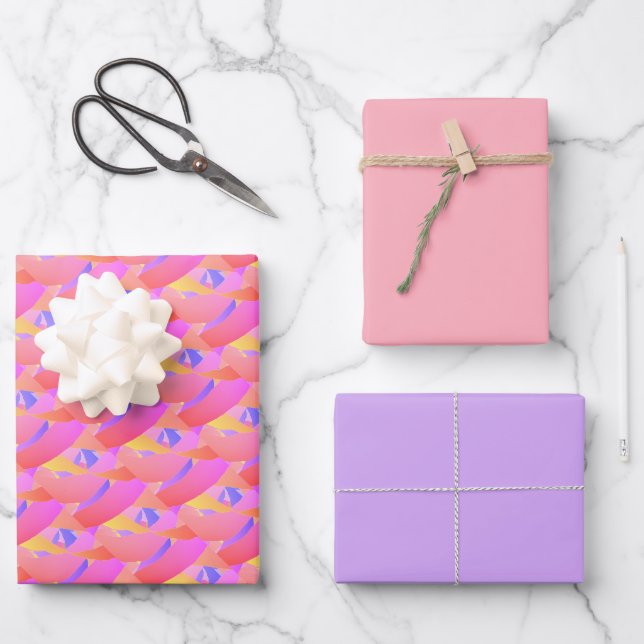 Fish Tail Sunset  Wrapping Paper Sheets (Front)