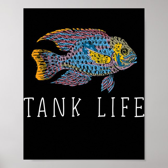 Fish Tank Aquarium Hobby Oscar Cichlid Aquarium Poster (Front)