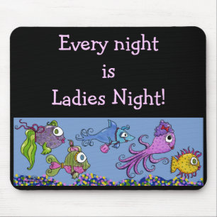 Fish Tank Dolled Up Mouse Pad