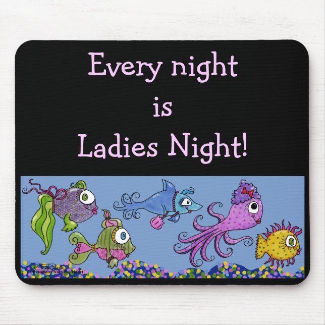 Fish Tank Dolled Up Mouse Pad (Front)