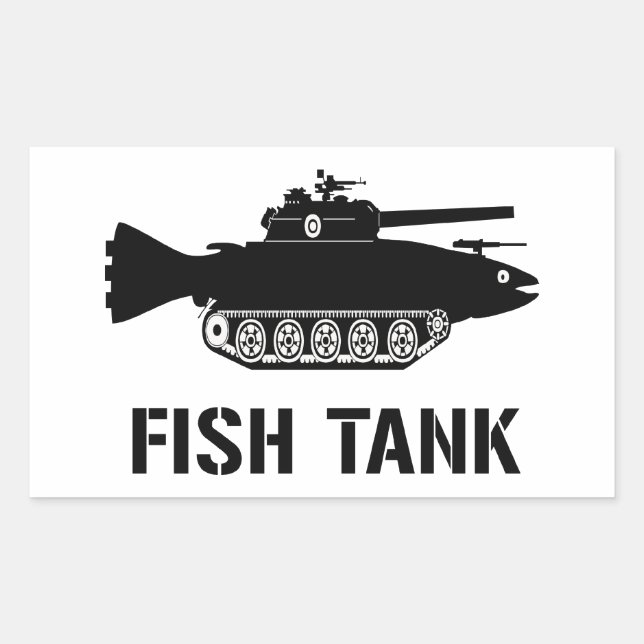 Fish Tank Rectangular Sticker (Front)