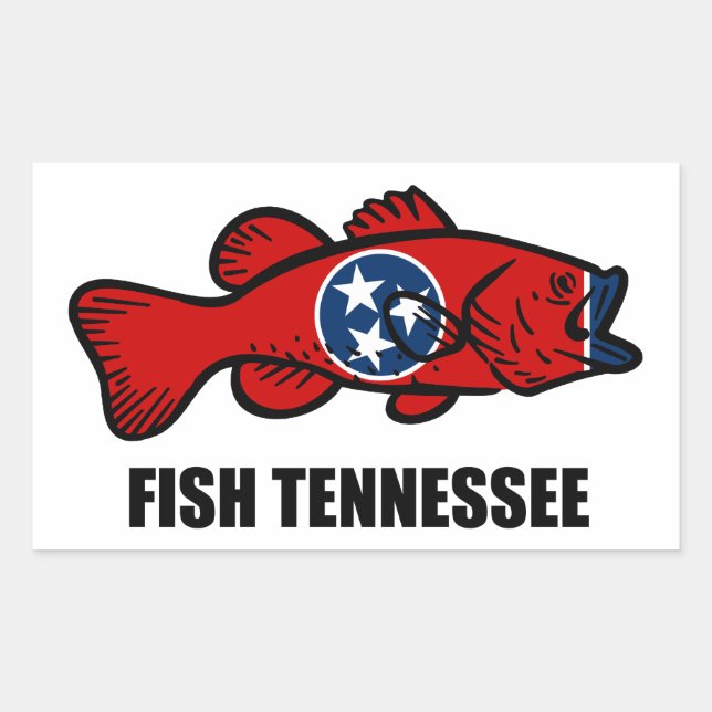 Fish Tennessee Rectangular Sticker (Front)