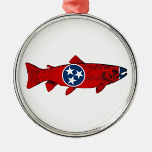 Fish Tennessee Trout Metal Ornament