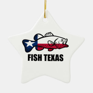 Fish Texas Ceramic Ornament