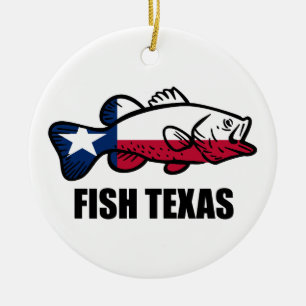 Fish Texas Ceramic Ornament