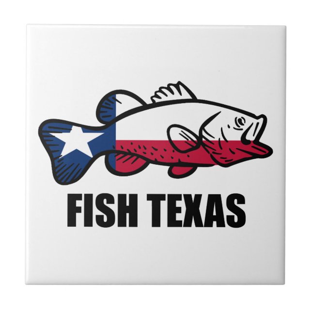Fish Texas Ceramic Tile (Front)
