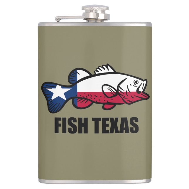 Fish Texas Hip Flask (Front)