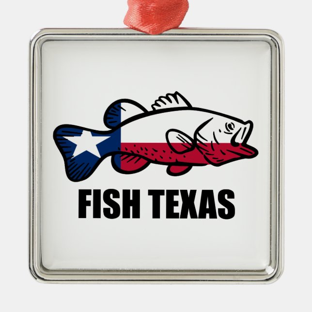 Fish Texas Metal Ornament (Front)