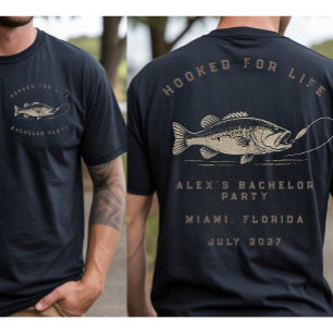 Fish Themed Custom Fishing Bachelor Party T-Shirt
