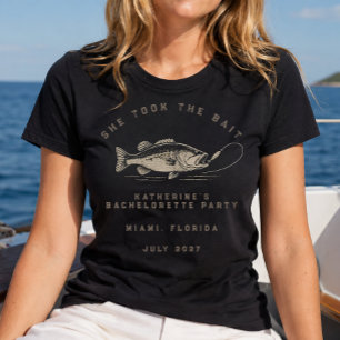 Fish Themed Custom Fishing Bachelorette Party T-Shirt