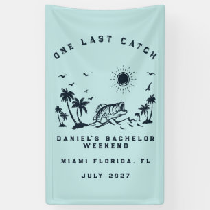 Fish Themed Fishing Weekend Trip Bachelor Party Banner