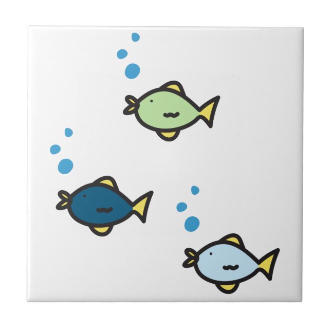 Fish Trio Ceramic Tile (Front)