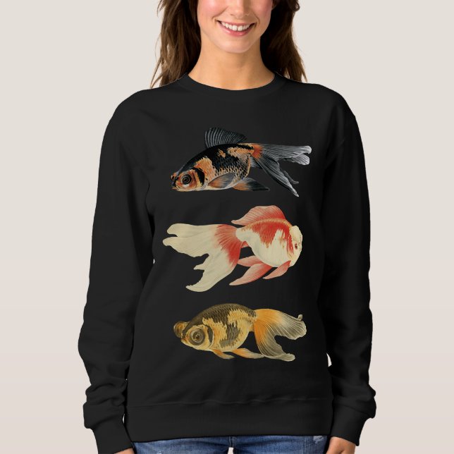 Fish Trio On Black Sweatshirt (Front)