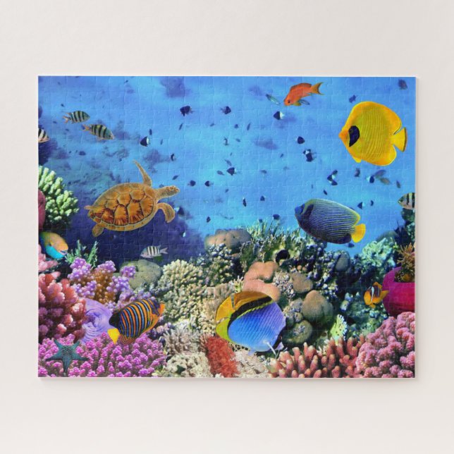 Fish & turtle under the sea Puzzle (Horizontal)