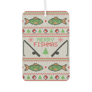 Fish Ugly Christmas Sweater Car Air Freshener