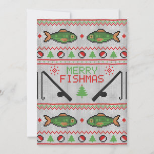 Fish Ugly Christmas Sweater Invitation