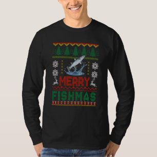 Fish Ugly Christmas Sweater Mullet Fishing Pyjamas