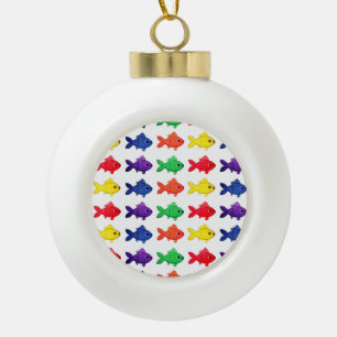 Fish, Underwater, Animal Ceramic Ball Christmas Ornament
