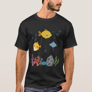 Fish Underwater Kids Pufferfish Ray T-Shirt