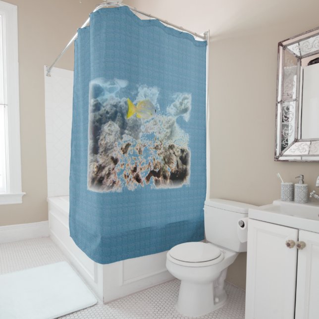 Fish Underwater Shower Curtain (In Situ)