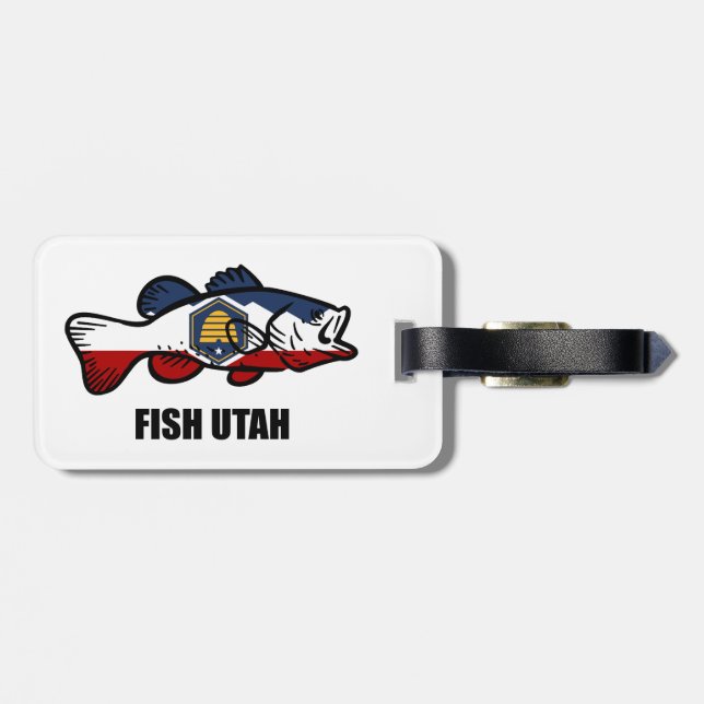 Fish Utah Luggage Tag (Back Horizontal)