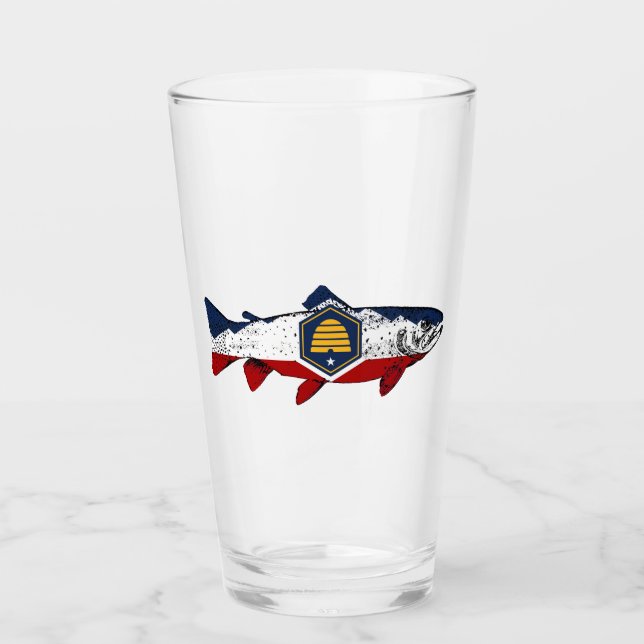 Fish Utah Trout Glass (Front)