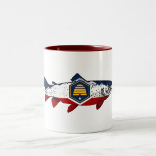 Fish Utah Trout Two-Tone Coffee Mug