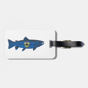 Fish Vermont Flag Trout Luggage Tag