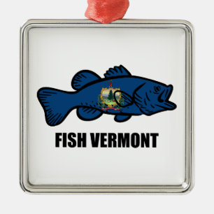 Fish Vermont Metal Ornament
