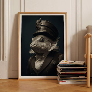 Fish Victorian Animal Portrait Vintage Animal Fish Poster